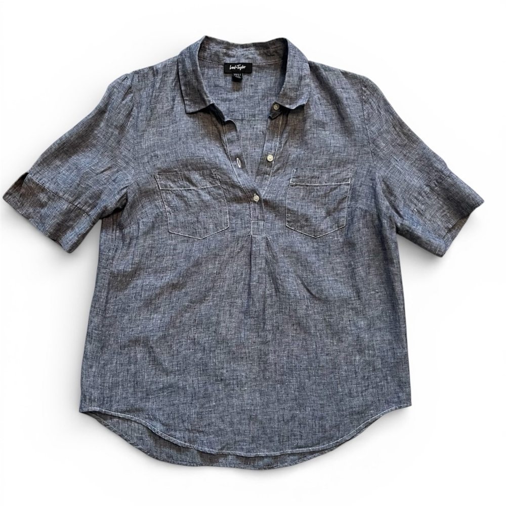 Lord & Taylor Linen Pullover Shirt